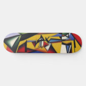 Abstract skateboard van Cubist (Horizontaal)