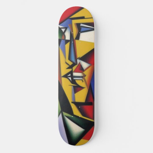 Abstract skateboard van Cubist (Voorkant)