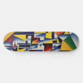 Abstract skateboard van Cubist (Horizontaal)