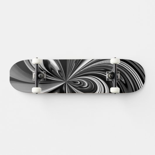 Abstract skateboard van zwarte en witte bol (Horizontaal)