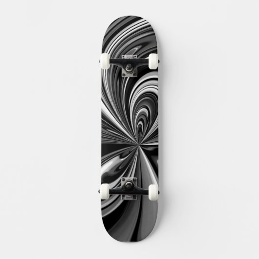 Abstract skateboard van zwarte en witte bol (Voorkant)