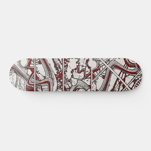 Abstract skateboarddek persoonlijk skateboard (Horizontaal)