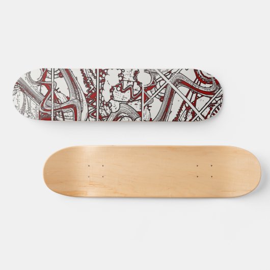 Abstract skateboarddek persoonlijk skateboard (Horizontaal)