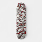 Abstract skateboarddek persoonlijk skateboard (Voorkant)