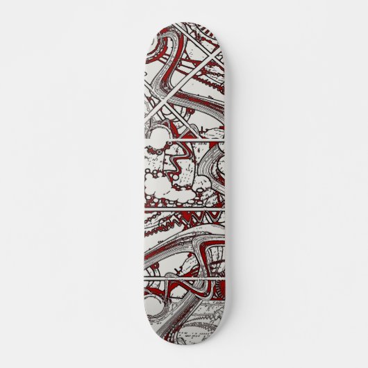 Abstract skateboarddek persoonlijk skateboard (Voorkant)