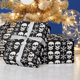 Abstract Skelet Snowflake Design Gift Wrap Roll Cadeaupapier