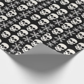 Abstract Skelet Snowflake Design Gift Wrap Roll Cadeaupapier (Hoek)