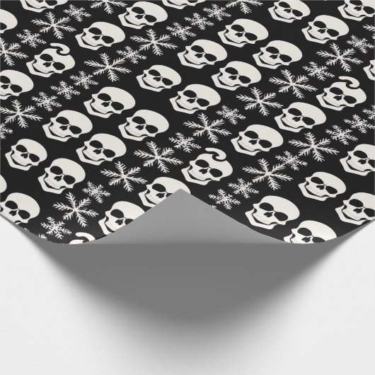 Abstract Skelet Snowflake Design Gift Wrap Roll Cadeaupapier (Hoek)