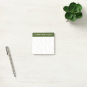 Abstract Sketchy Lines Personalized | Olive Green Post-it® Notes (Kantoor)