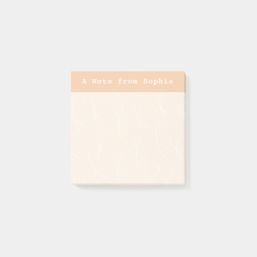 Abstract Sketchy Lines Personalized | Peach Puff Post-it® Notes (Voorkant)
