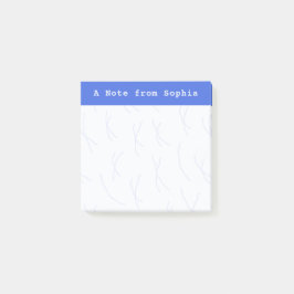 Abstract Sketchy Lines Personalized | Royal Blue Post-it® Notes