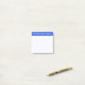 Abstract Sketchy Lines Personalized | Royal Blue Post-it® Notes (Op bureau)