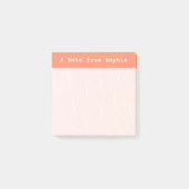 Abstract Sketchy Lines Personalized | Salmon Pink Post-it® Notes (Voorkant)