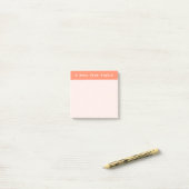 Abstract Sketchy Lines Personalized | Salmon Pink Post-it® Notes (Op bureau)