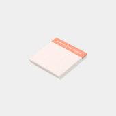 Abstract Sketchy Lines Personalized | Salmon Pink Post-it® Notes (Schuin)