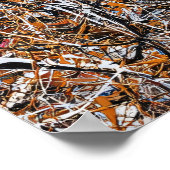 Abstract Skull Drip Painting Modern Wall Art Poster (Hoek)