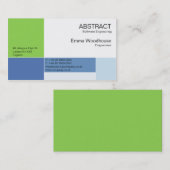 Abstract Sky Blue en Green Visitekaartje (Voorkant / Achterkant)