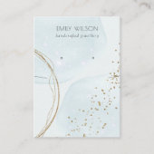 Abstract Sky Blue Gold Ketting Verdien beeldscherm Visitekaartje (Voorkant)