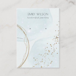 Abstract Sky Blue Gold Ketting Verdien beeldscherm Visitekaartje