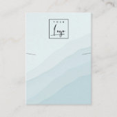 Abstract Sky Blue Waves Ketting Band Logo Display Visitekaartje (Voorkant)