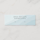 Abstract Sky Blue Waves Stud Earning Display Mini Visitekaartje (Voorkant)