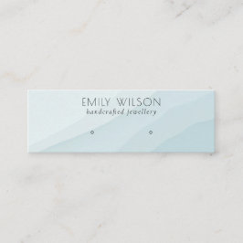 Abstract Sky Blue Waves Stud Earning Display Mini Visitekaartje