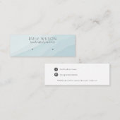 Abstract Sky Blue Waves Stud Earning Display Mini Visitekaartje (Voorkant / Achterkant)