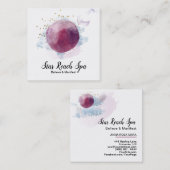 *~* Abstract Sky Cosmo Stars Waterverf Universe Vierkante Visitekaartje (Voorkant / Achterkant)