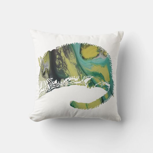 Abstract slaapmuissilhouet kussen (Voorkant)