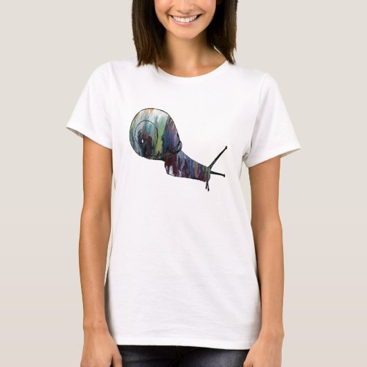 Abstract slakkensilhouet t-shirt (Voorkant)