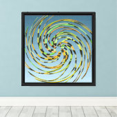 Abstract slangpatroon  canvas afdruk (Insitu (Houten vloer))