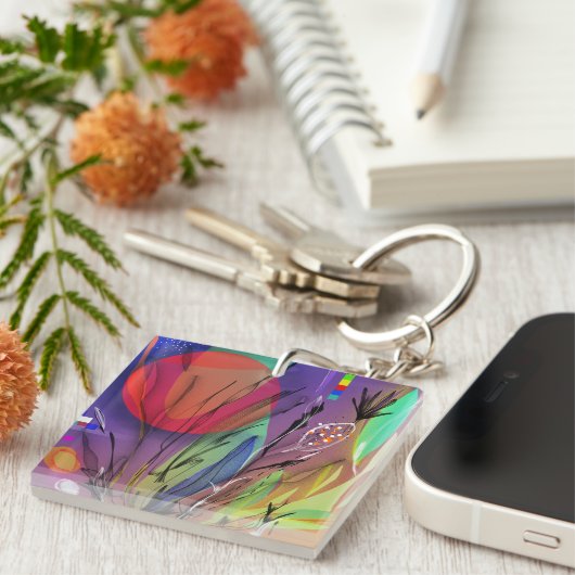 Abstract Sleutelhanger (Voorkant Rechts)