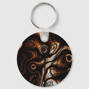 Abstract Sleutelhanger met chocolade-wervelkolom