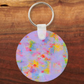 Abstract Sleutelkoord met Wilde Bloemen Ontwerp Sleutelhanger (Voorkant)