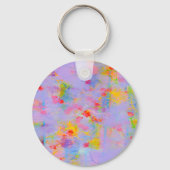 Abstract Sleutelkoord met Wilde Bloemen Ontwerp Sleutelhanger (Achterkant)