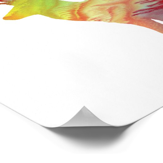 Abstract slib van hertachtigen poster (Hoek)