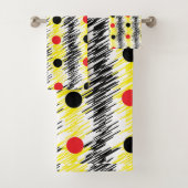 Abstract slibble poka Dot Pattern Bad Handdoek (Insitu)