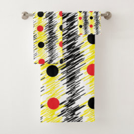 Abstract slibble poka Dot Pattern Bad Handdoek