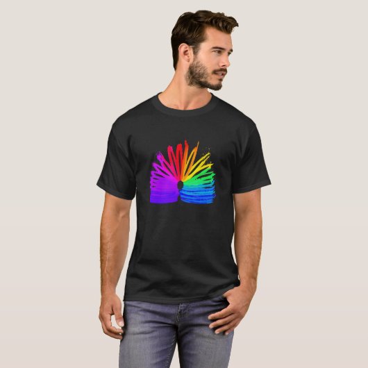 Abstract Slinky Retro Slinky Slinky Manipulation T-shirt (Voorkant volledig)