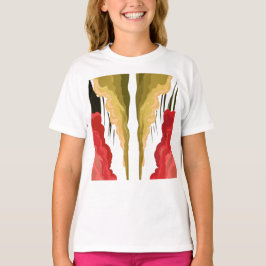 Abstract Smoke Burst – Red & Yellow Energy Art T-shirt