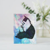 Abstract Smokingkat Briefkaart (Staand voorkant)