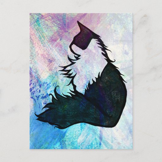 Abstract Smokingkat Briefkaart (Voorkant)