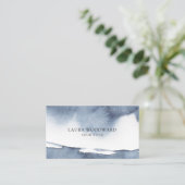 Abstract Smoky Blue Serene Visitekaartje (Staand voorkant)