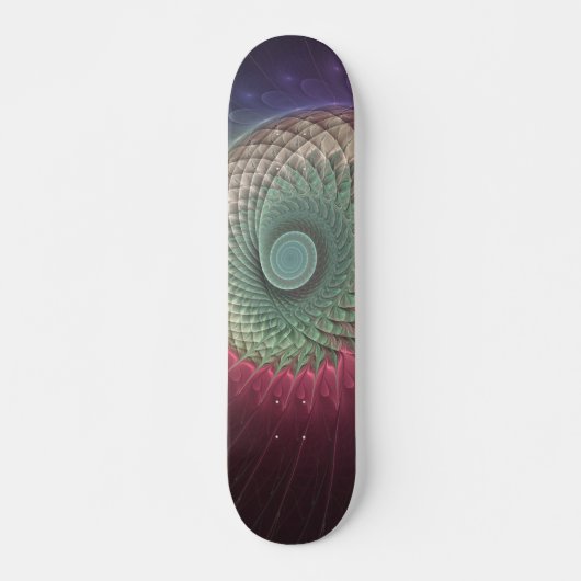 Abstract Snail Colorful Modern Fractal Art Persoonlijk Skateboard (Voorkant)