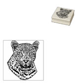 Abstract Sneeuwluipaard Origineel oerwoud Animal A Rubberstempel (Gestempeld)