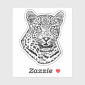 Abstract Sneeuwluipaard Origineel oerwoud Animal A Sticker (Vel)