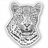 Abstract Sneeuwluipaard Origineel oerwoud Animal A Sticker (Voorkant)