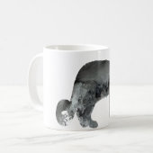 Abstract sneeuwvloersilhouet koffiemok (Voorkant links)