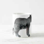 Abstract sneeuwvloersilhouet koffiemok (Center)