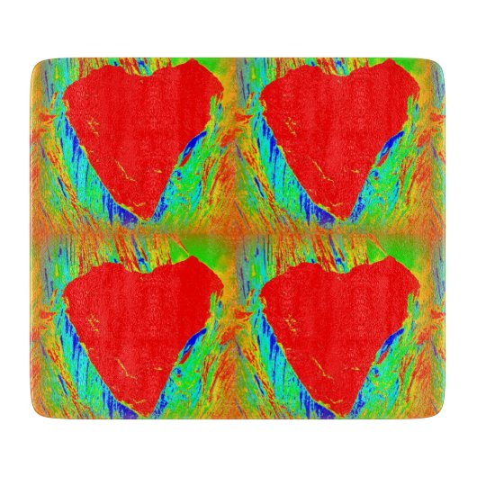 abstract snijbord voor rode harten snijplank (Voorkant)